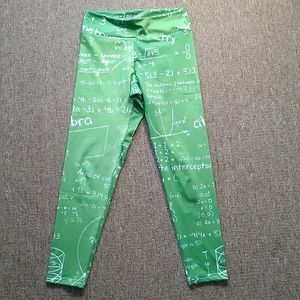 Green Math leggings